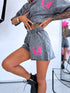 2in1 set "Amaretto" - T-shirt + shorts - graphite gray
